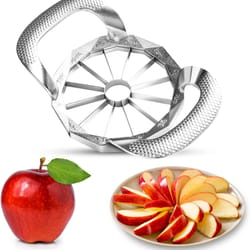 heavy duty apple corer & slicer extra large fruit cutter and stainless steel apple slicer for fast prep