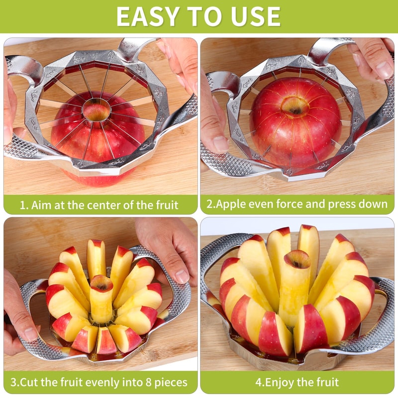 Heavy Duty Apple Corer Slicer Extra Large Fruit Cutter And Stainless Steel Apple Slicer For Fast P 2