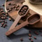 Walnut Coffee Scoop Wooden Measuring Spoon for Coffee Beans
