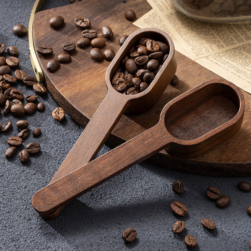 Walnut Coffee Scoop Wooden Measuring Spoon for Coffee Beans