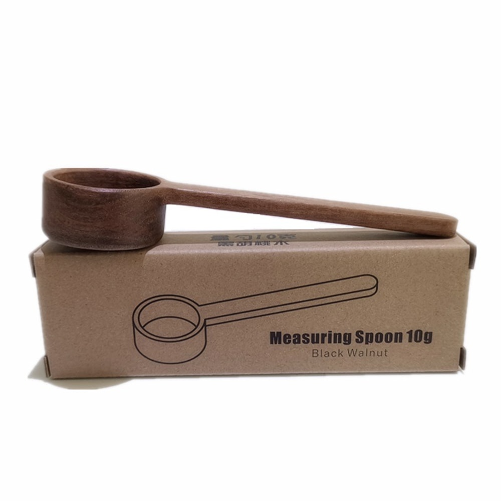 Black Walnut Coffee Bean Measuring Spoon Set Solid Wood 2