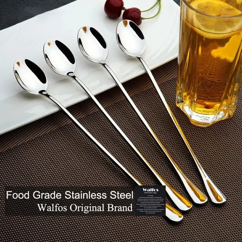 Premium Stainless Steel Long Handled Coffee Ice Teaspoons 1