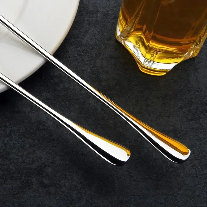Premium Stainless Steel Long Handled Coffee Ice Teaspoons 4