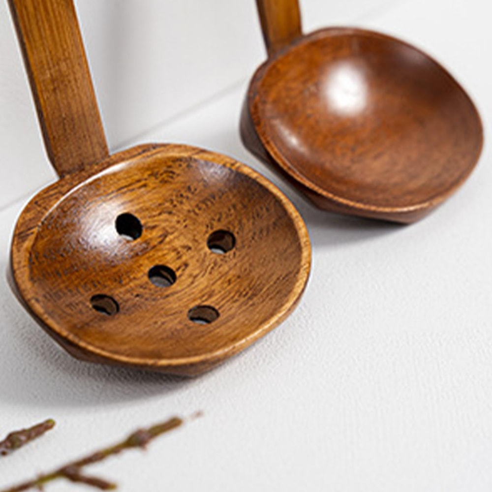 Premium Wooden Ramen Spoon Long Handle Soup & Tasting Spoon