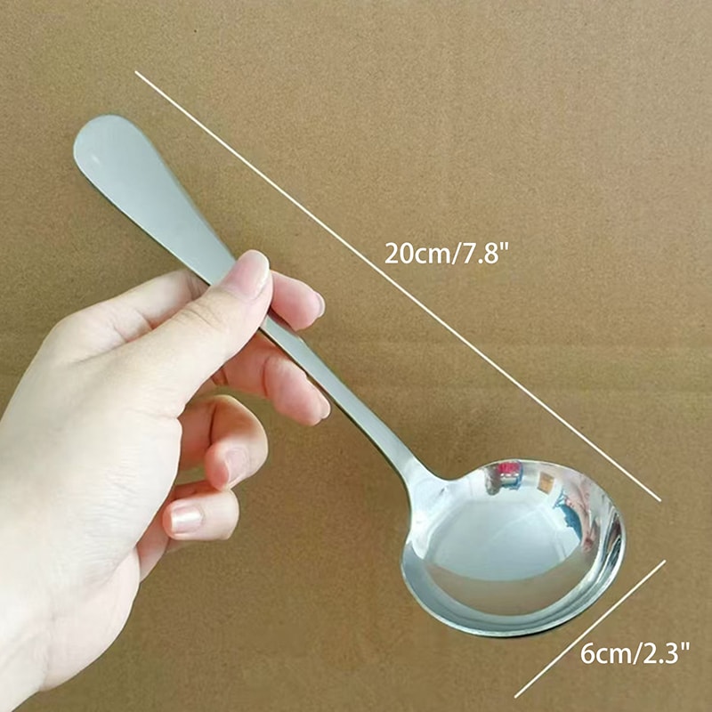 Premium Stainless Steel Dessert & Stirring Spoons Red & Golden Long Handle