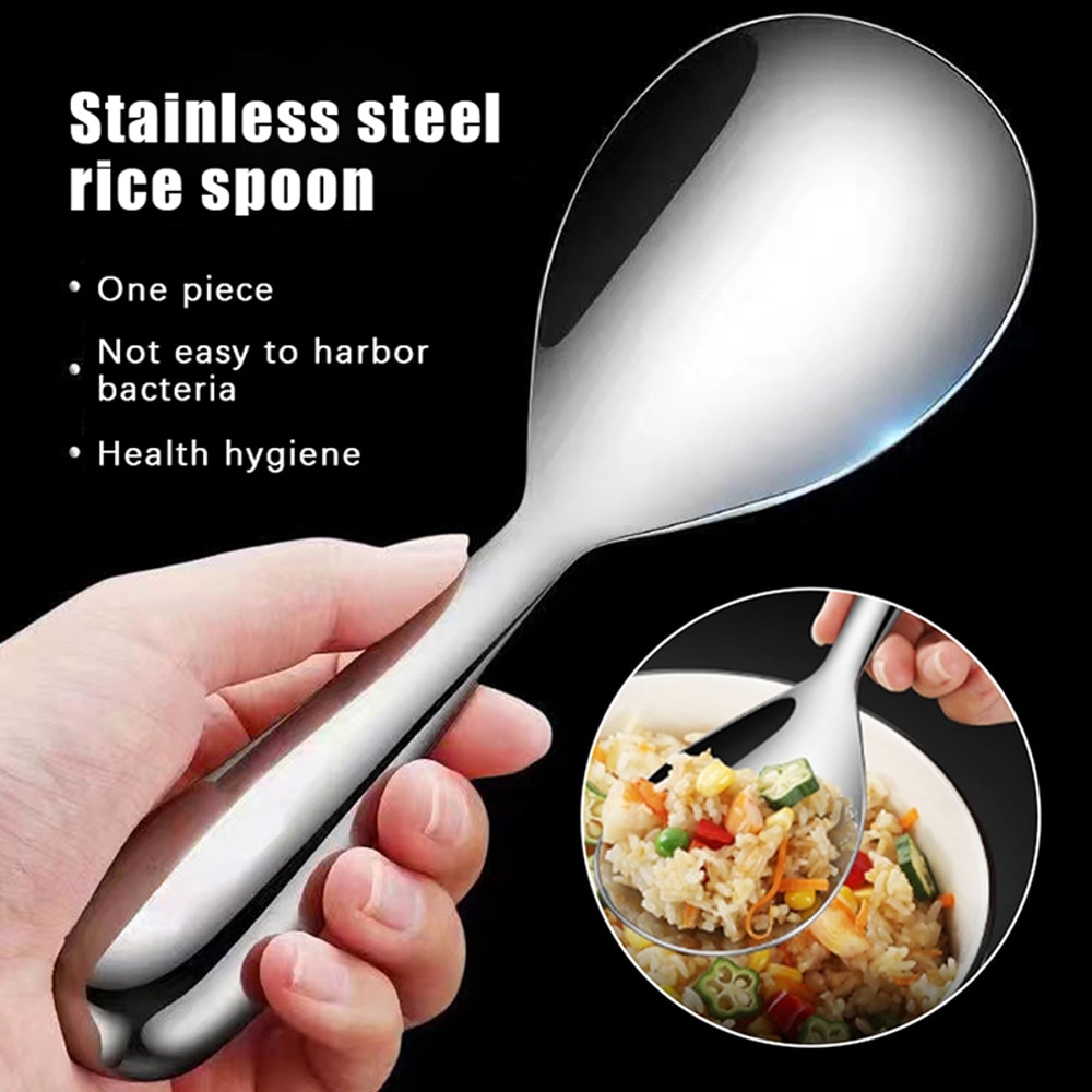 Premium Stainless Steel Rice Spoon Non Stick Kitchen Serving Utensil