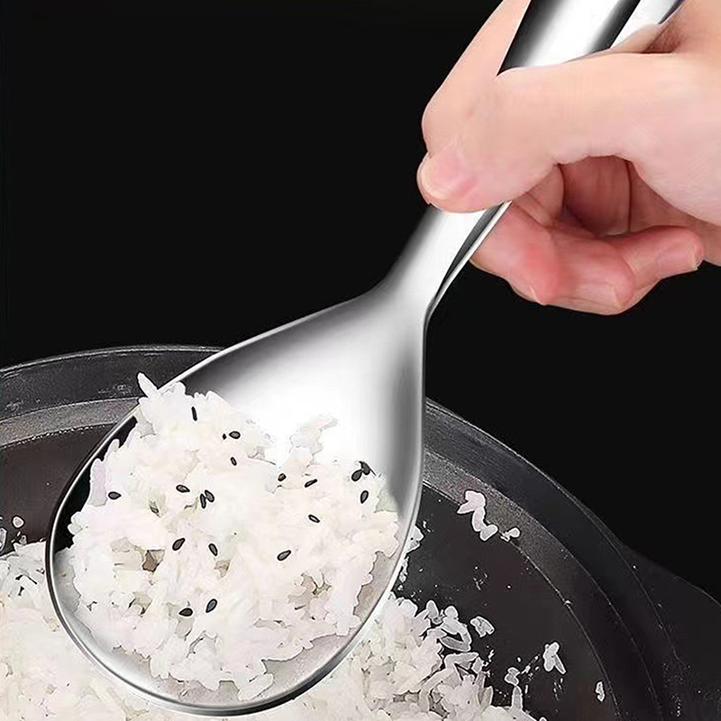 Premium Stainless Steel Rice Spoon Non Stick Kitchen Serving Utensil