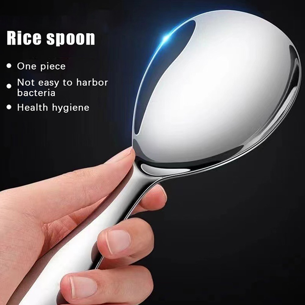 Premium Stainless Steel Rice Spoon Non Stick Kitchen Serving Utensil