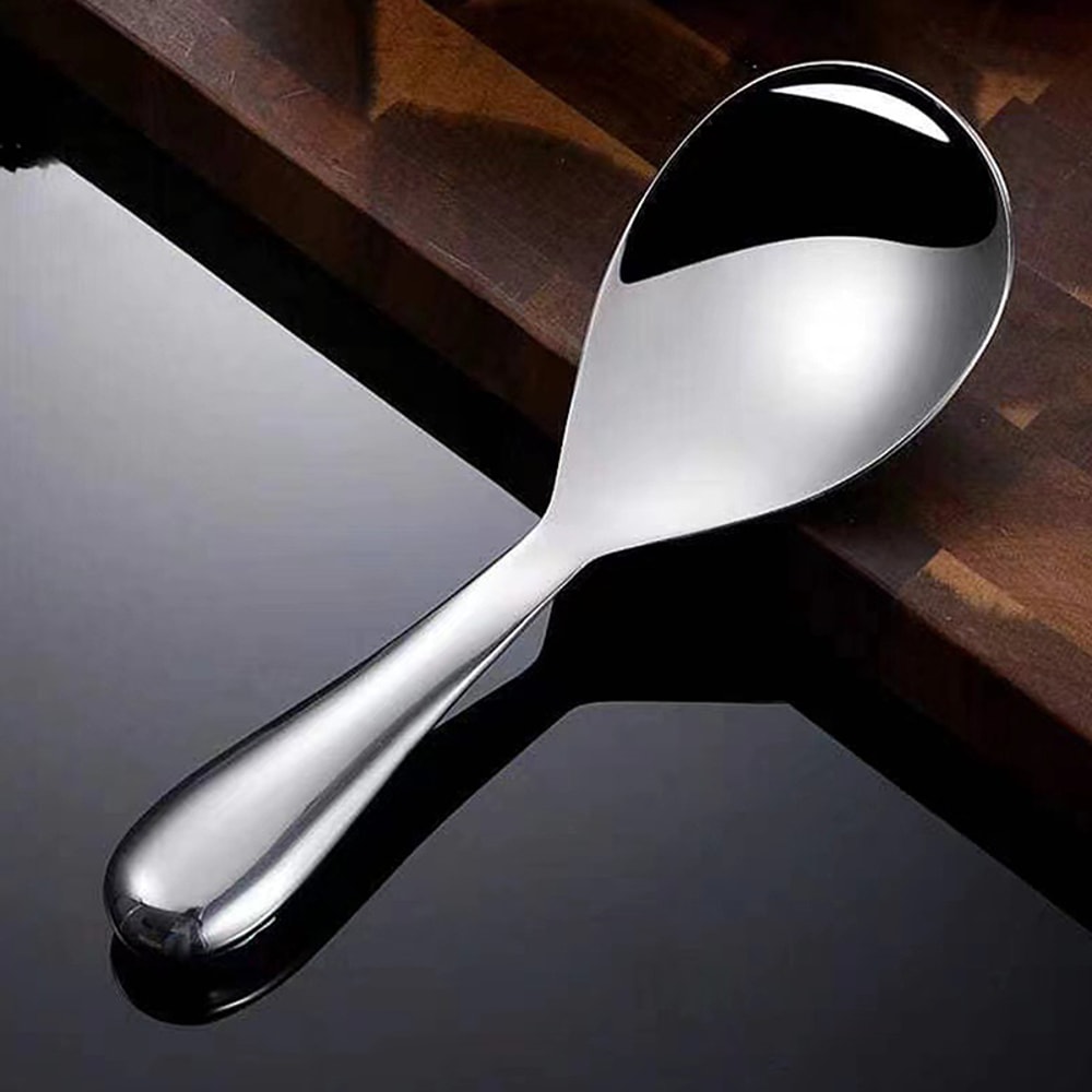 Premium Stainless Steel Rice Spoon Non Stick Kitchen Serving Utensil