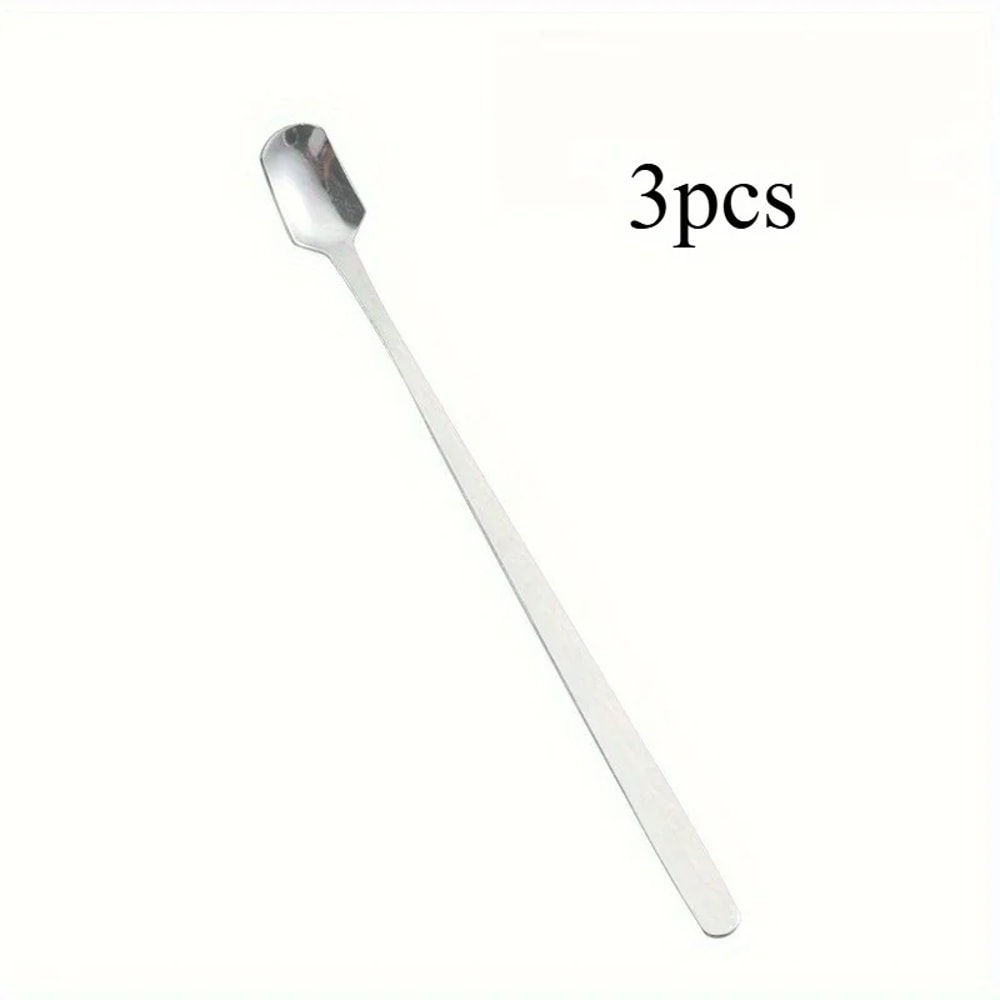 Modern Long Handle Coffee Spoon Set Stainless Steel Dessert & Ice Cream Spoons