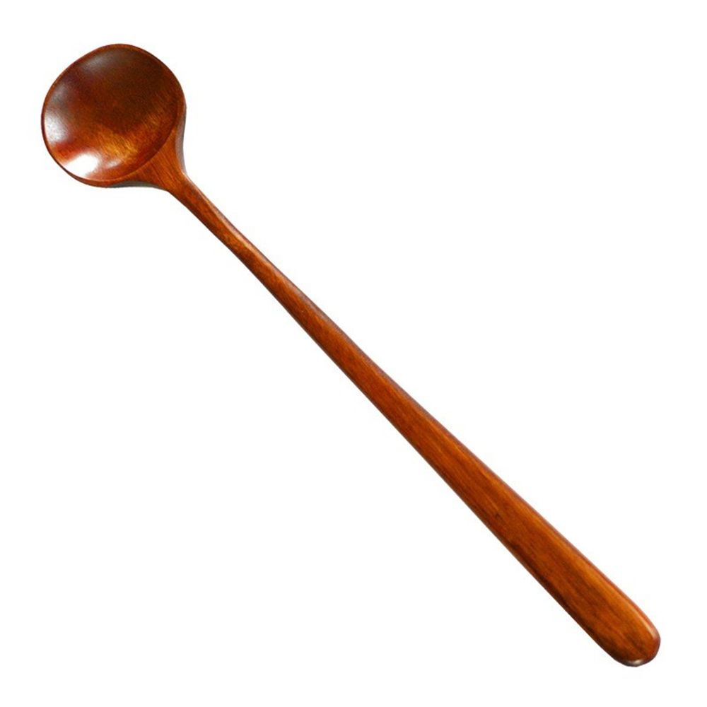 Japanese Style Long Handle Wooden Spoon For Soup Porridge 5