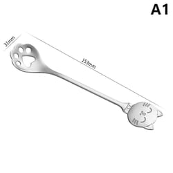 stainless steel cat claw coffee & dessert spoon cute teaspoon stirrer