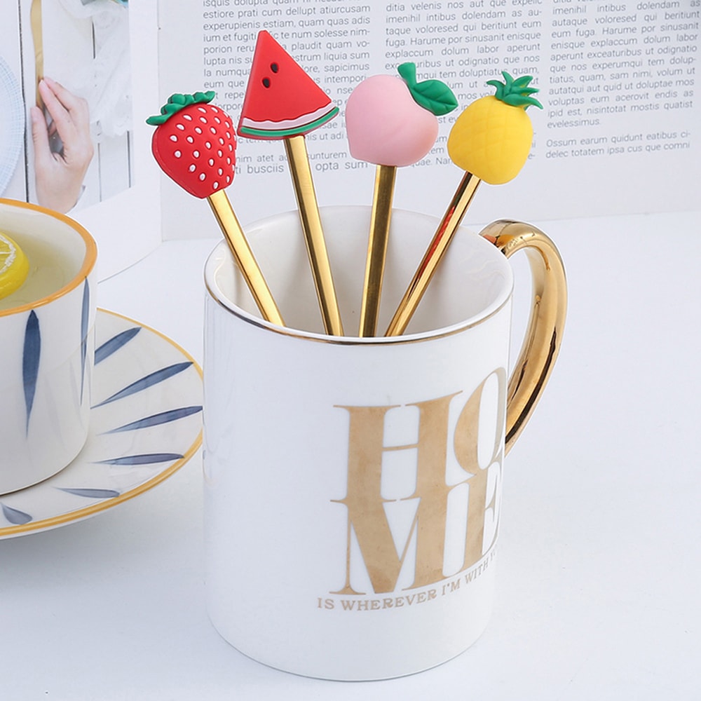 Cartoon Stainless Steel Dessert Spoon Fork Set For Kids 0
