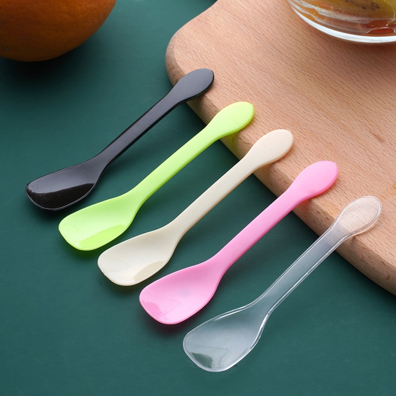 Party Dessert Mini Plastic Spoons Disposable Dessert Ice Cream Tasting Spoons 1