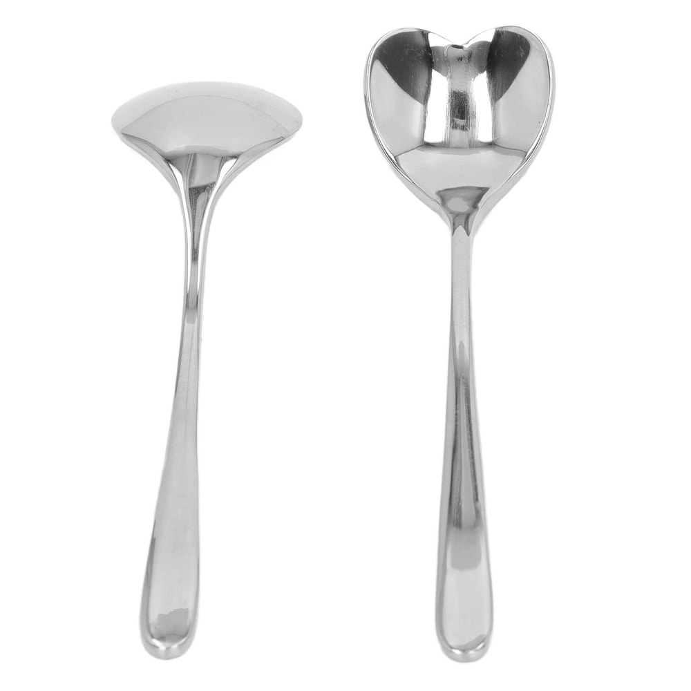 Heart Shaped Stainless Steel Coffee & Dessert Stirring Spoon Set Elegant Tea & Sugar Spoons