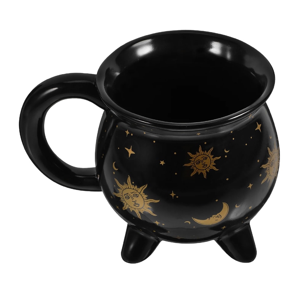 Cauldron Coffee Mug Black Ceramic Witch Mug For Magical Sips Stylish Everyday Use 4