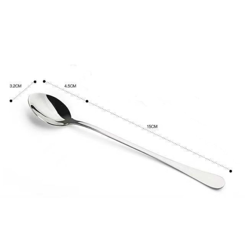 Premium Long Handled Stainless Steel Coffee Ice Spoons 3