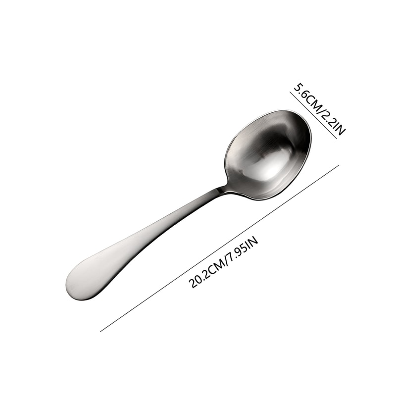 Premium Stainless Steel Deep Soup Spoons Large Durable 3