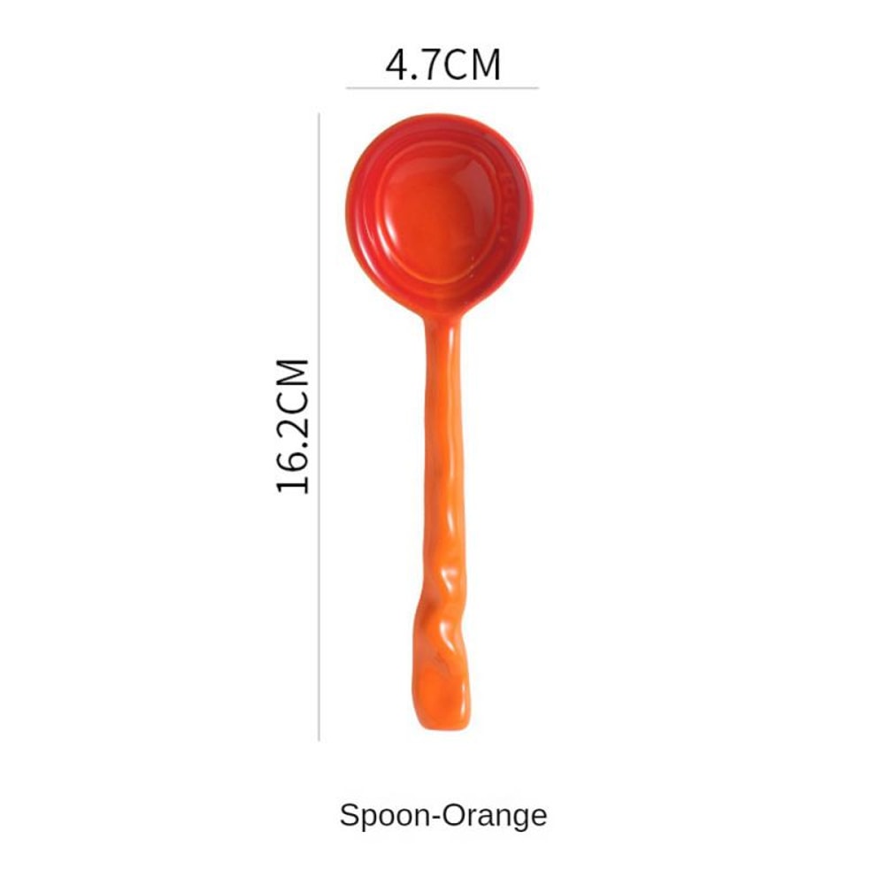 Premium Vintage Ceramic Kitchen Spoon Non Toxic Durable 3