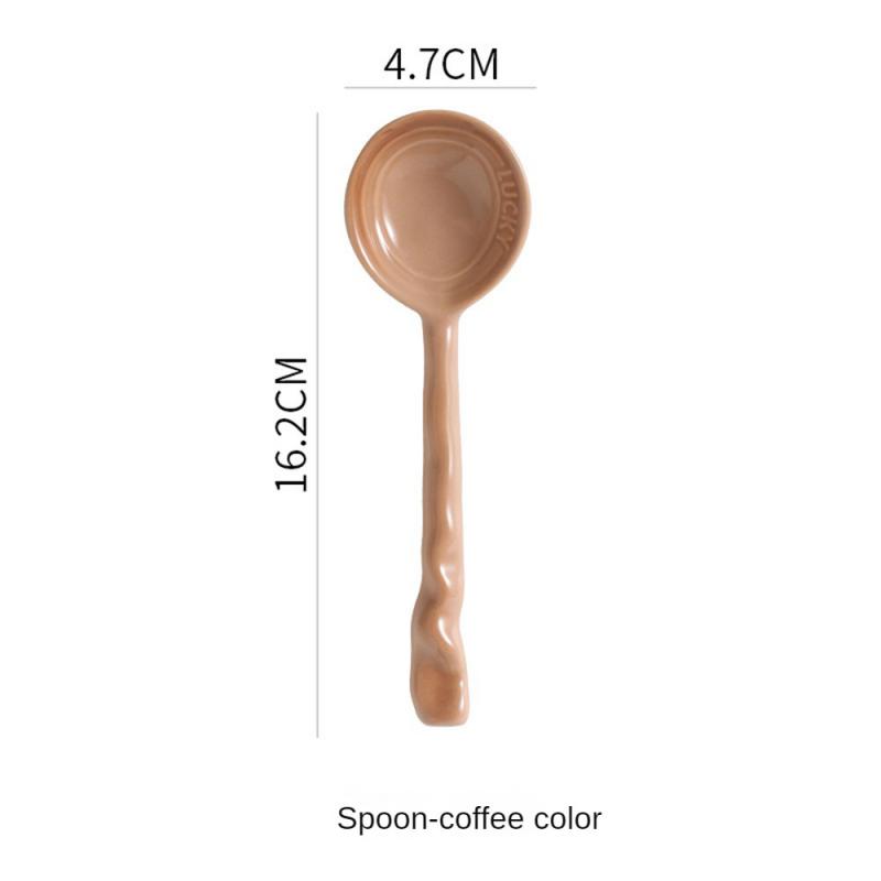 Premium Vintage Ceramic Kitchen Spoon Non Toxic Durable 2