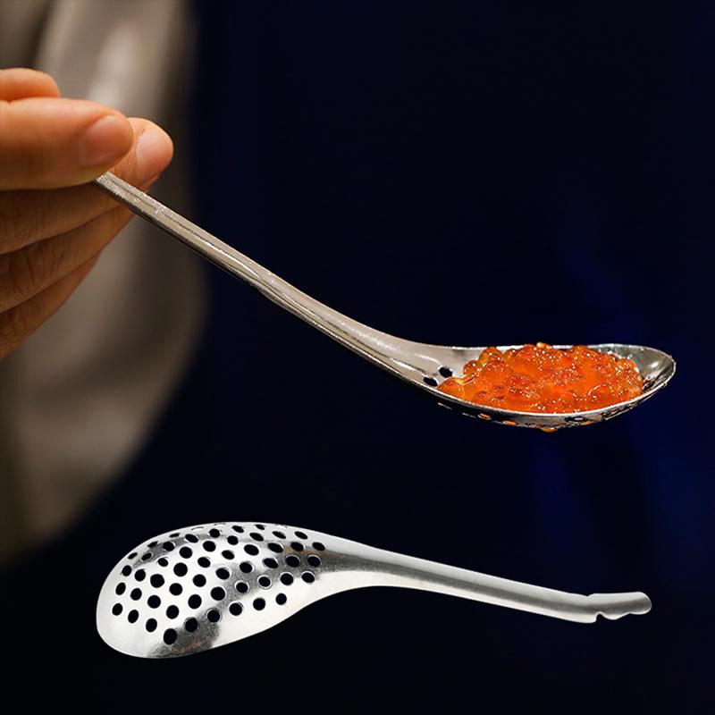 Caviar Spoon & Egg Yolk Separator Long Handle Kitchen Gadget