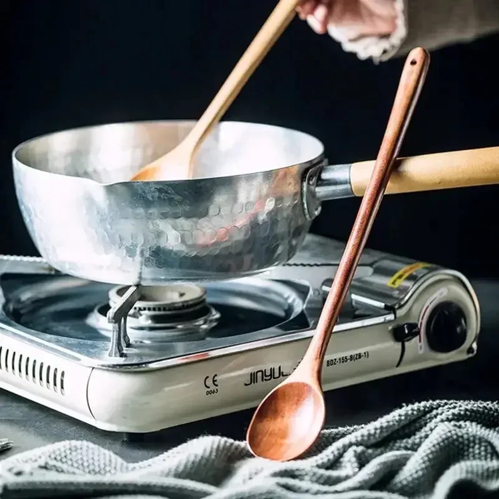 Natural Long Wooden Cooking & Stirring Spoon Durable Natural Wood Kitchen Utensil