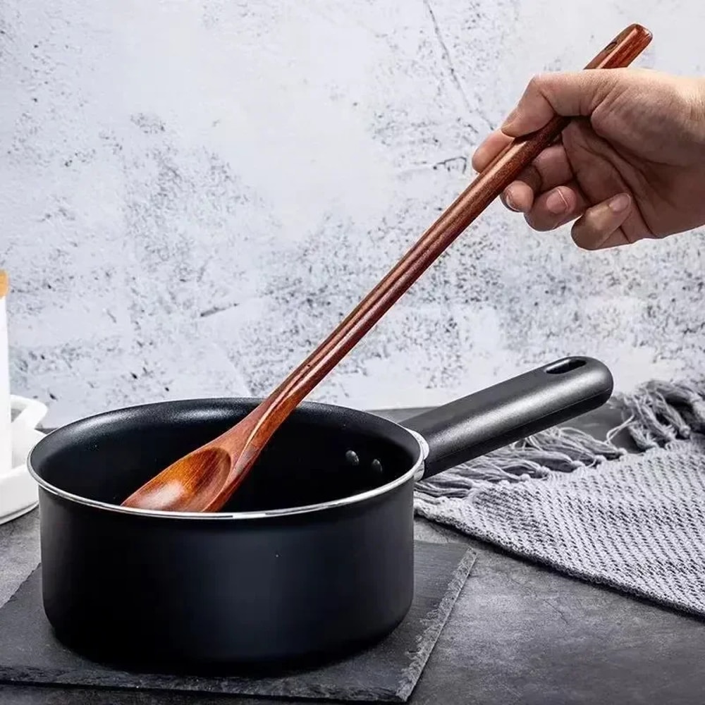 Natural Long Wooden Cooking & Stirring Spoon Durable Natural Wood Kitchen Utensil