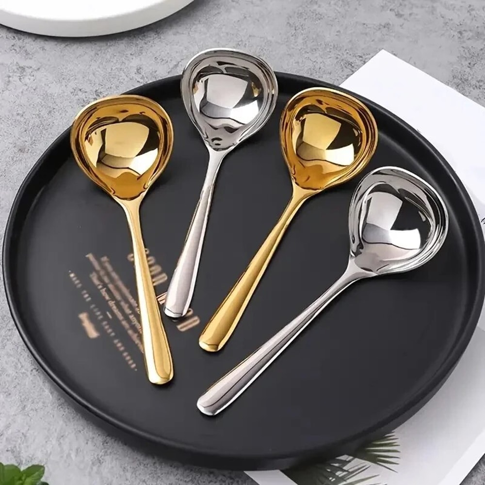 Premium Stainless Steel Soup Ladle With Long Handle Kitchen Hot Pot Essential 1