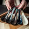 Retro Ceramic Soup Rice Spoon Elegant Kitchen Serving Utensil 0