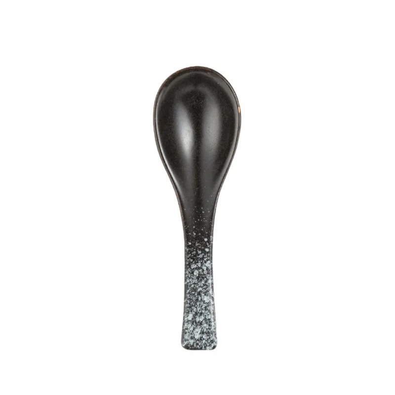 Retro Ceramic Soup Rice Spoon Elegant Kitchen Serving Utensil 8