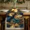 Tropical Palm Leaves Linen Table Runner for Summer Dining & Holiday Decor