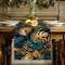 Tropical Palm Leaves Linen Table Runner for Summer Dining & Holiday Decor