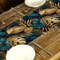 Tropical Palm Leaves Linen Table Runner for Summer Dining & Holiday Decor