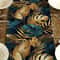 Tropical Palm Leaves Linen Table Runner for Summer Dining & Holiday Decor