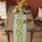 Summer Lemon Fruit Floral Linen Table Runner Stylish Holiday Kitchen Decoration