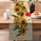 Sunflower Linen Table Runner Vintage Summer Kitchen Decor