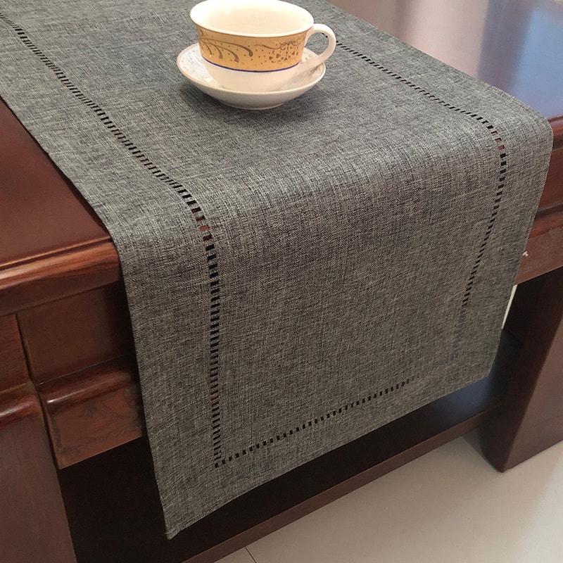 Elegant Linen Table Runner For Dining Party Decor 7