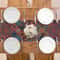 Vintage Bohemian Linen Table Runner for Farmhouse & Wedding Decor