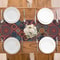 Vintage Bohemian Linen Table Runner for Farmhouse & Wedding Decor