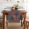 Vintage Bohemian Linen Table Runner for Farmhouse & Wedding Decor
