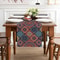 Vintage Bohemian Linen Table Runner for Farmhouse & Wedding Decor
