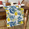 Summer Linen Table Runner Lemon Floral Design For Home Decor 3