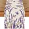 Elegant Purple Lavender Floral Linen Table Runner For Weddings Party Decor 5
