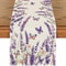 Elegant Purple Lavender Floral Linen Table Runner For Weddings Party Decor 5