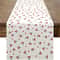 Cherry Linen Table Runner for Dining Room & Kitchen Decor Fruit Pattern Table Decor