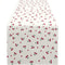 Cherry Linen Table Runner for Dining Room & Kitchen Decor Fruit Pattern Table Decor