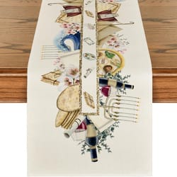 premium passover linen table runner jewish holiday & pesach seder decor