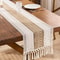 Boho Macrame Table Runner with Tassels Farmhouse Dining Decor
