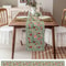 Spring Vintage Floral Green Linen Table Runner For Weddings Home 1