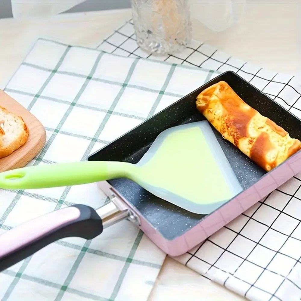 Premium Heat Resistant Silicone Spatula Non Stick Cooking Turner Tool for Pancakes, Steaks & BBQ